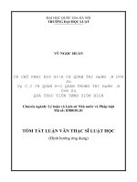 Tóm tắt Luận văn thạc sĩ luật học: Cơ chế phối hợp giữa cơ quan thi hành án dân sự với các cơ quan hữu quan trong thi hành án dân sự qua thực tiễn tỉnh Điện Biên