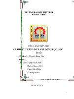 TIỂU LUẬN MÔN HỌC KỸ THUẬT THÂN VỎ VÀ KHÍ ĐỘNG LỰC HỌC Ô TÔ