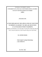 Nghiên cứu hành động về việc ứng dụng Voicetube để cải thiện khả năng ghi nhớ từ vựng của người học tại một trung tâm tiếng Anh ở Hải Phòng