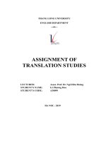 assignment of translation studies