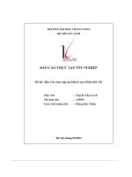 báo cáo thực tập tốt nghiệp đề tài báo cáo thực tập tại khách sạn melia hà nội