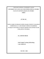 Luận văn: Sử dụng trò chơi nhằm nâng cao năng lực ngữ pháp của học sinh lớp 6 tại một trường cấp THCS ở Hải Phòng