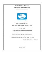 báo cáo bài tập lớn môn học quản trị hệ thống linux đề tài số 5 cài đặt server ssh và đăng nhập từ windows