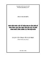Luận văn thạc sĩ luật học: Thực hiện pháp luật về phân chia di sản thừa kế theo pháp luật qua thực tiễn của các tổ chức hành nghề công chứng tại tỉnh Điện Biên
