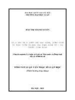 Tóm tắt Luận văn thạc sĩ luật học: Giáo dục pháp luật cho học sinh, sinh viên từ thực tiễn Trường Cao đẳng Kinh tế - Kỹ thuật Điện Biên