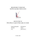 quản lý dự án đề tài đầu tư và quản lý tiệm cà phê trà và bánh