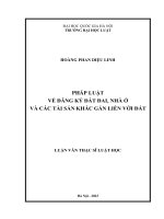 Luận văn thạc sĩ luật học: Pháp luật về đăng ký đất đai, nhà ở và các tài sản khác gắn liền với đất.
