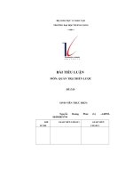 bài tiêru luân môn quản trị chiến lược sun property công ty cổ phần tập đoàn bất động sản mặt trời sun hom