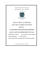 báo cáo tiểu luận môn học quản trị và nghiệp vụ bán hàng đề tài lập kế hoạch kinh doanh mô hình quán café tại thành phố vũng tàu