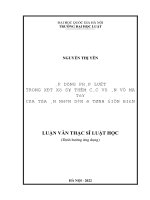 Luận văn thạc sĩ luật học: Áp dụng pháp luật trong xét xử sơ thẩm các vụ án về ma túy của Tòa án nhân dân ở tỉnh Điện Biên