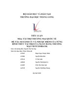 tiểu luận đề tài so sánh ưu và nhược điểm của từng hình thức tài trợ của ngân hàng thương mại vietcombank