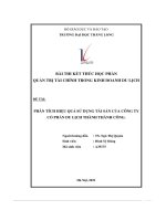 phân tích hiệu quả sử dụng tài sản của công ty cổ phần du lịch thành thành công