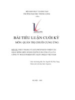 thực trạng và giải pháp hoàn thiện các hoạt động điều hành chuỗi cung ứng của của công ty trách nhiệm hữu hạn uniqlo việt nam
