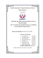 đề tài phân tích mô hình swot của popeyes tại thị trường trung quốc