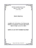 NGHIÊN CỨU XÂY DỰNG VÀ SỬ DỤNG HỆ THỐNG E-LEARNING VÀO DẠY HỌC PHẦN ĐIỆN TỪ HỌC VẬT LÝ 11 THPT