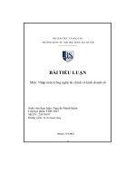 bài tiểu luận nhập môn công nghệ tài chính và kinh doanh số