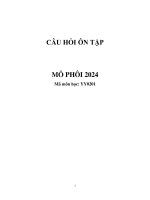 Ôn tập Mô Phôi 2024 CTUMP