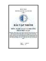 tiểu luận nhóm hãy tự xây dựng một tình huống thảo luận củamột môn học bất kì bao gồm cả nội dung của vấn đề thảoluận và phân tích các phương pháp có thể sử dụng trong tìnhhuống thảo luận đó