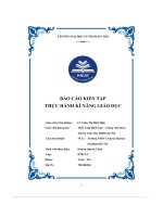 báo cáo kiến tập thực hành kĩ năng giáo dục