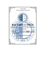 tiểu luận quy trình tiếp xúc khách hàng và những sai sót cần tránh đối với người thực hiện tư vấn pháp luật khi tiếp xúc khách hàng