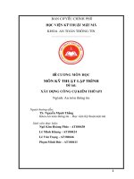 đề cương môn học môn kỹ thuật lập trình đề tài xây dựng công cụ kiểm thửapi