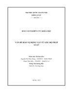 Báo Cáo Nghiên Cứu Khoa Học Vấn Đề Bảo Vệ Động Vật Từ Góc Độ Pháp Luật.pdf