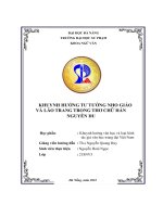 khuynh hướng tư tưởng nho giáo và lão trang trong thơ chữ hán nguyễn du