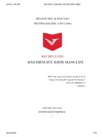 bài tiểu luận đại cương bảo hiểm