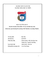 BÁO CÁO TỔNG QUAN Dự báo doanh số bảo hiểm với các mô hình học máy (Insurance purchasing forecasting with Machine Learning Model)