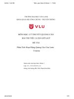 phân tích hoạt động quảng cáo của lottecinema