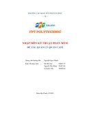 nhập môn kỹ thuật phần mềm đề tài quản lý quán café