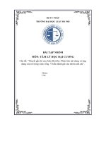 tiểu luận thuyết gắn bó của john bowlby phân tích nội dung và ứngdụng của nó trong cuộc sống ý kiến đánh giá của nhóm anh chị