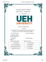 các nhân tố tác động đến dự trữ ngoạihối của các nước đang phát triển