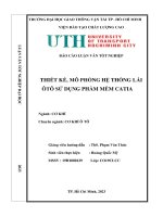 Thiết kế, mô phỏng hệ thống lái ô tô sử dụng phầm mềm Catia