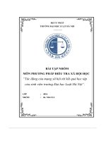 tiểu luận tác động của mạng xã hội tới kết quả học tậpcủa sinh viên trường đại học luật hà nội