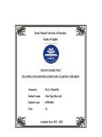 end of course test teaching english for elementary learning children