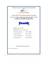 xây dựng và triển khai kế hoạch truyền thôngmarketing tích hợp cho sản phẩm sữa chua ăn vinamilk lựu đỏ ít đường