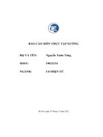 báo cáo môn thực tập xưởngb sunhouse