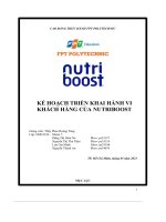 kế hoạch triển khai hành vi khách hàng của nutriboost