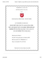 khảo sát các yếu tố ảnh hưởng đến mức độ nhận thức của sinh viên khóa 28 ngành pr trường đại học văn lang về vấn đề sống thử năm 2023