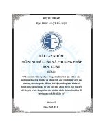 tiểu luận nhóm sinh viên tự chọn công việc làm bài tập nhóm củamột môn học luật bất kì và phân tích quy trình làm việc cácphương thức hợp tác