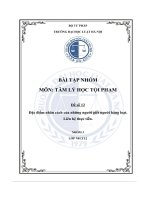 tiểu luận đặc điểm nhân cách của những người giết người hàng loạt liên hệ thực tiễn