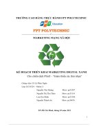 kế hoạch triển khai marketing digital xanhcho chiến dịch plintf giảm thiểu rác thải nhựa