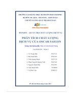 tiểu luận quản trị chất lượng dịch vụ phân tích chất lượng dịch vụ của oscar saigon