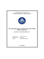 trí tuệ nhân tạo ai trong việc phát triển ngành giáo dục