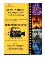tiểu luận xây dựng kế hoạch marketing nội dung góc phim