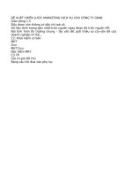 đề xuất chiến lược marketing dịch vụ cho công ty grab