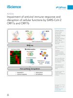 IMPAIRMENT OF ANTIVIRAL IMMUNE RESPONSE AND DISRUPTION OF CELLULAR FUNCTIONS BY SARS-COV-2 ORF7A AND ORF7B