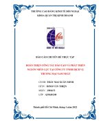 HOÀN THIỆN CÔNG TÁC ĐÀO TẠO VÀ PHÁT TRIỂN NGUỒN NHÂN LỰC TẠI CÔNG TY TNHH DỊCH VỤ THƯƠNG MẠI NAM NHẤT