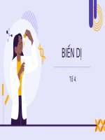 tiểu luân biến dị đột biến gen đột biến nhiễm sắc thể